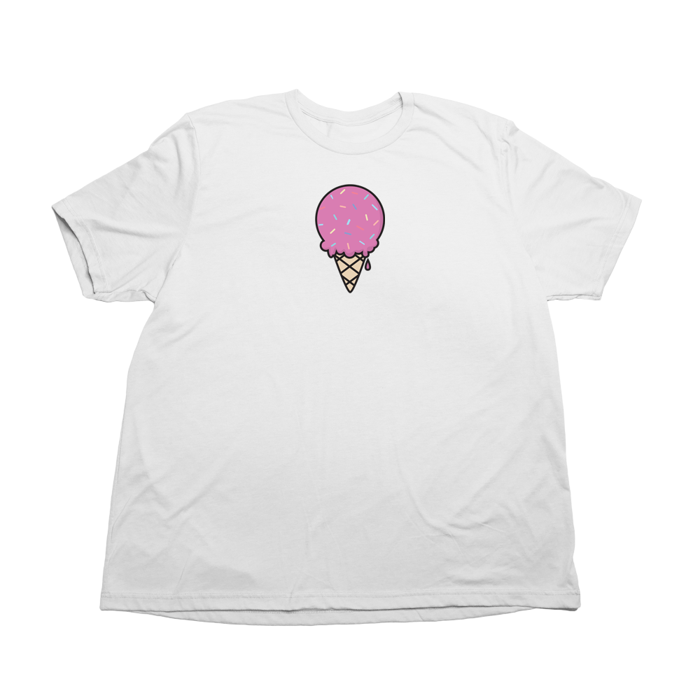 Ice Cream Cone Giant Shirt - Solid White - Giant Hoodies