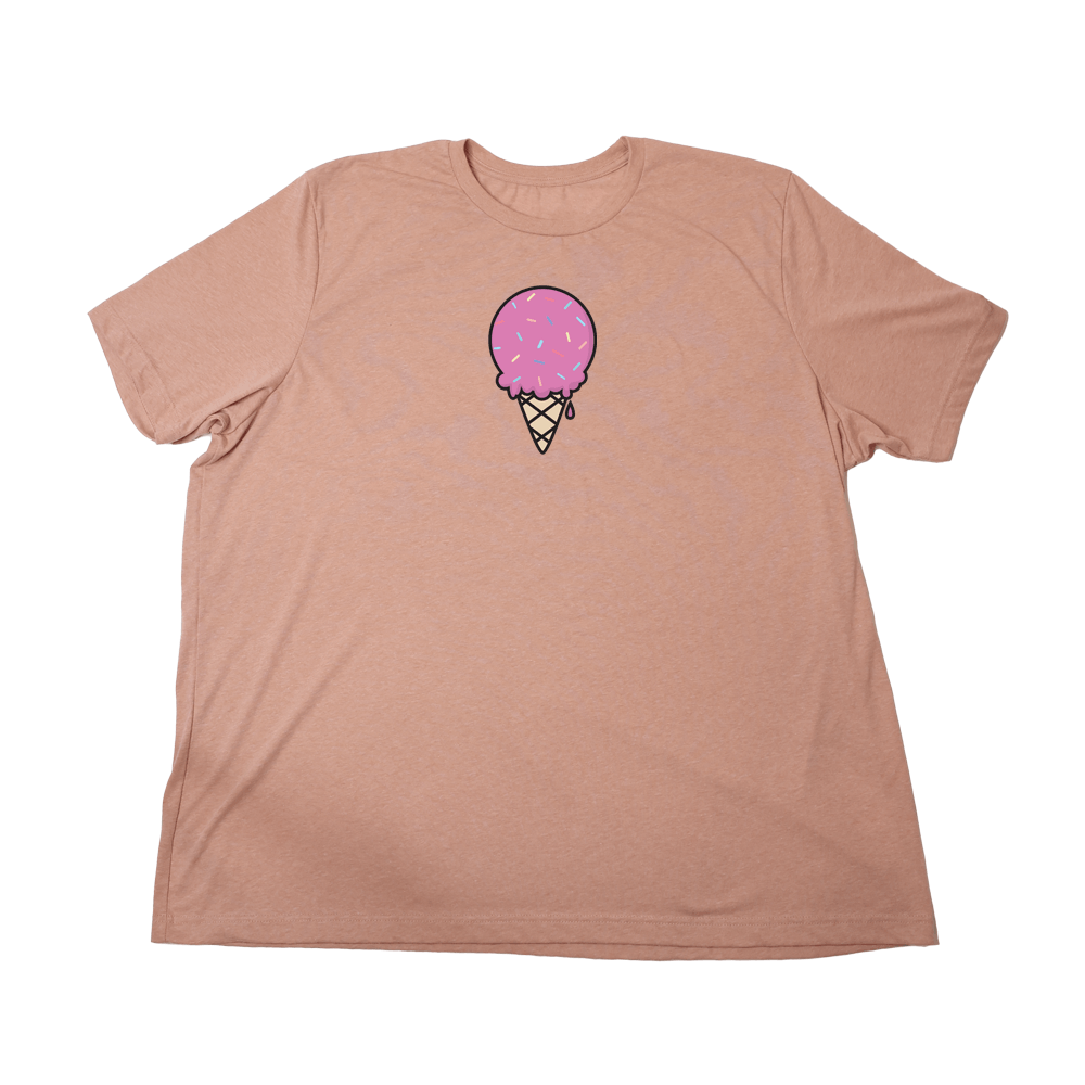 Ice Cream Cone Giant Shirt - Heather Sunset - Giant Hoodies