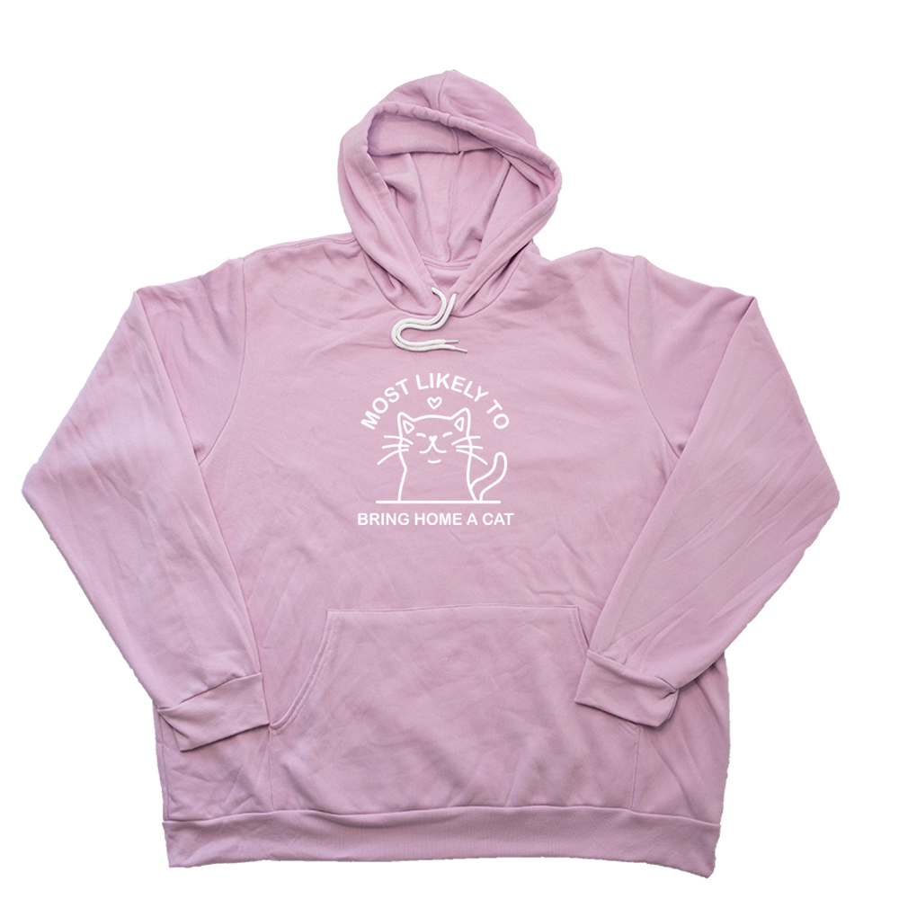 Light Pink Bring Home A Cat Giant Hoodie