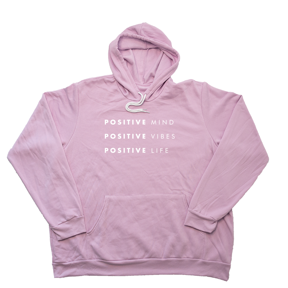 Light Pink Positive Mind Vibes Life Giant Hoodie