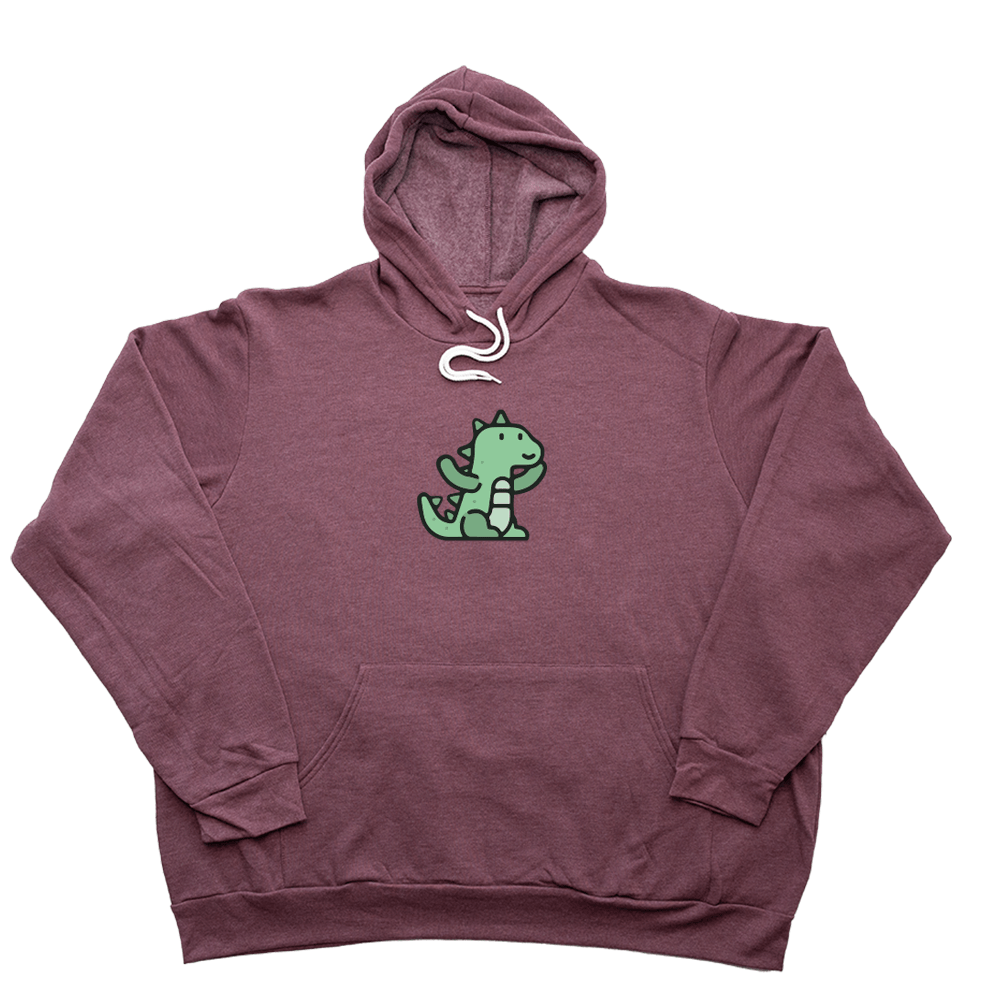 Heather Maroon Dinosaur Giant Hoodie