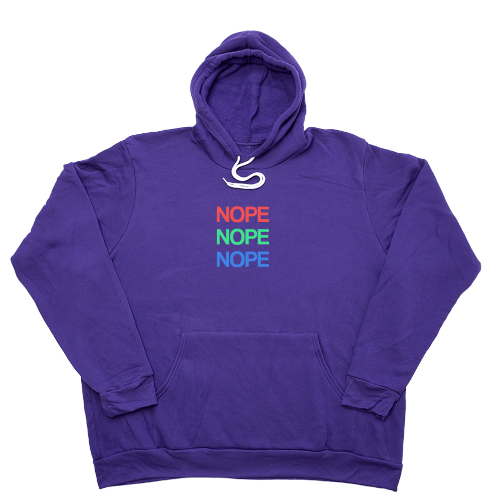 Nope Giant Hoodie - Purple - Giant Hoodies