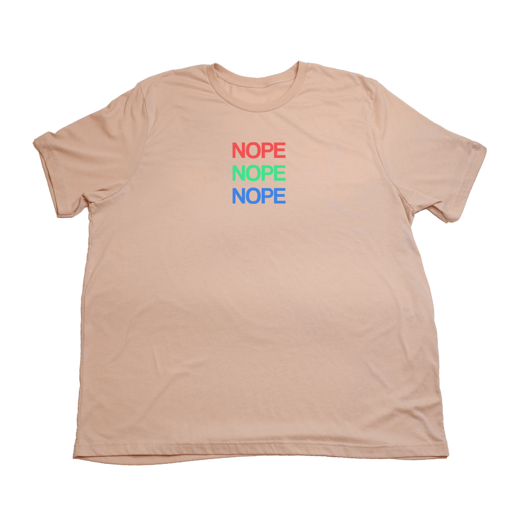 Nope Giant Shirt - Heather Peach - Giant Hoodies