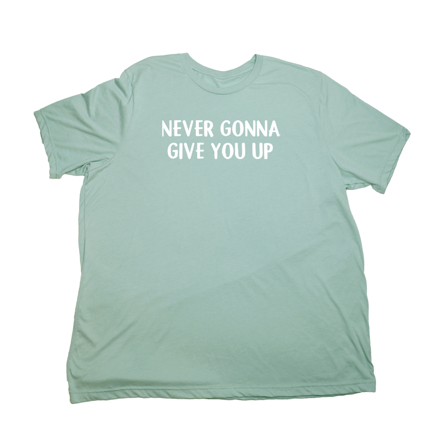 Pastel Green Never Gonna Give You Up Giant Shirt