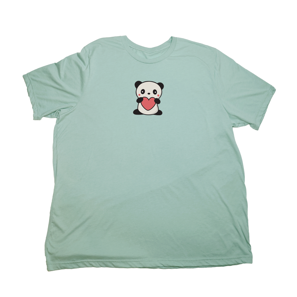 Pastel Green Panda Heart Giant Shirt