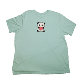 Pastel Green Panda Heart Giant Shirt