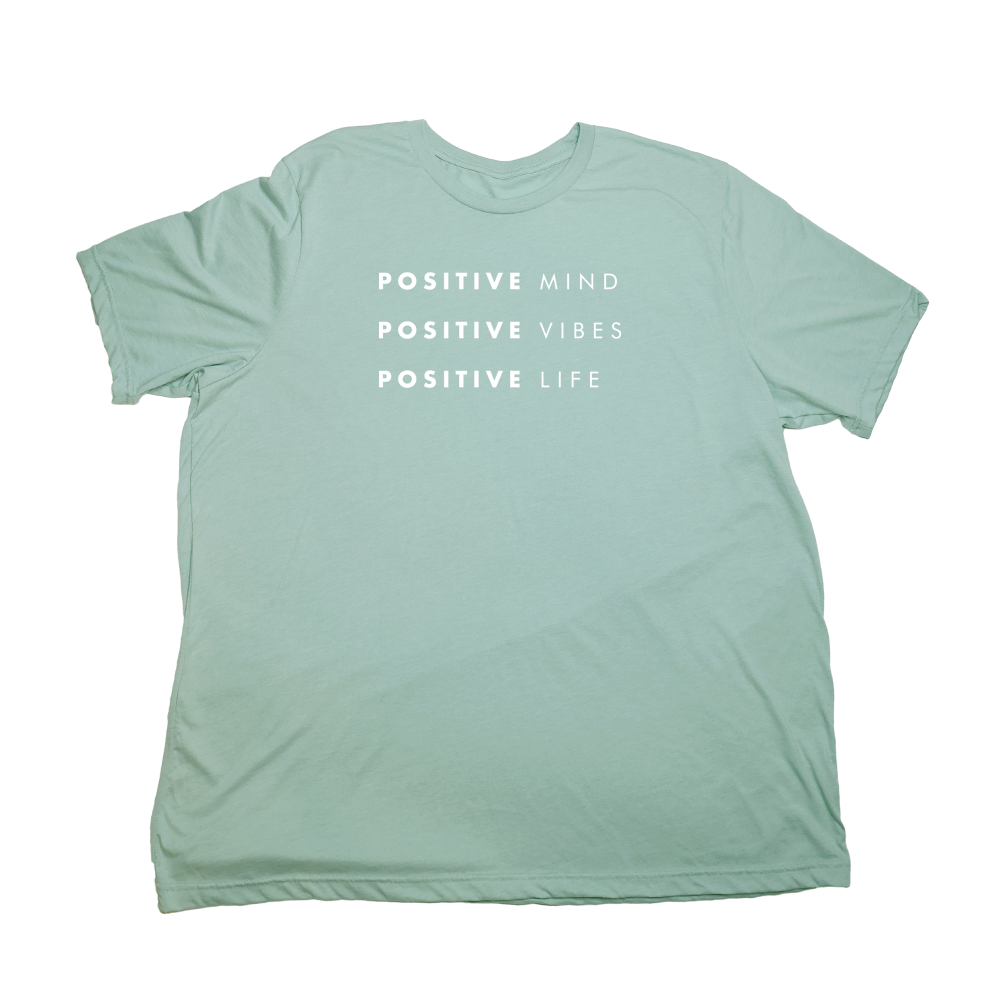 Pastel Green Positive Mind Vibes Life Giant Shirt