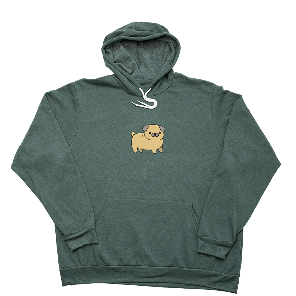 Pug Giant Hoodie - Heather Forest - Giant Hoodies