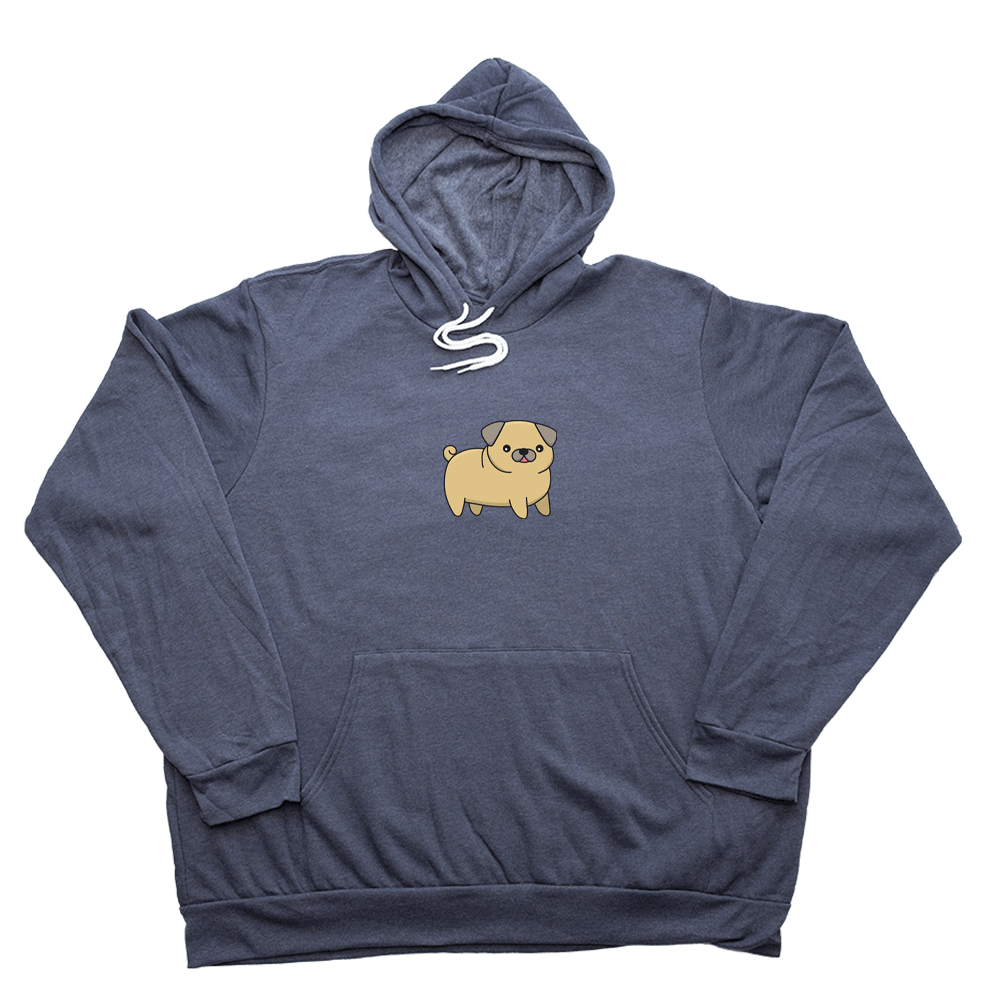 Pug Giant Hoodie - Heather Navy - Giant Hoodies