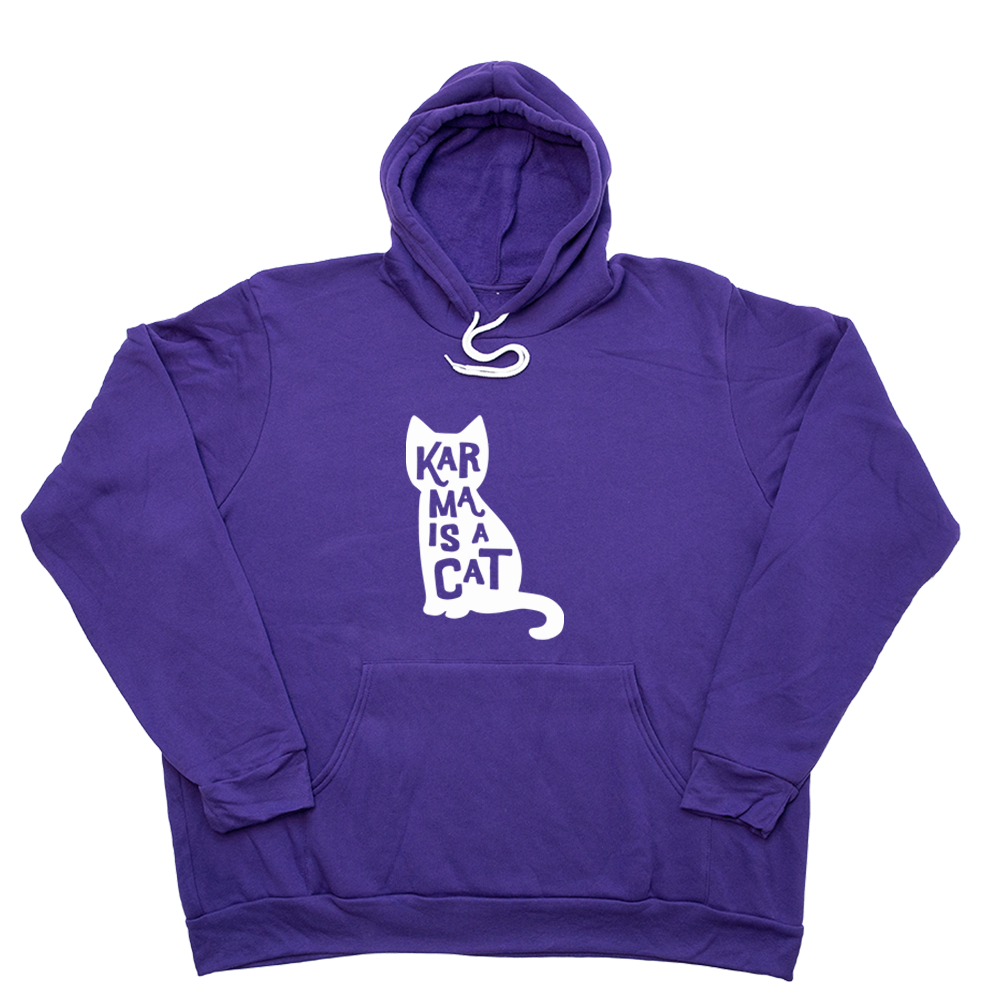 Purple Karma Is A Cat Giant Hoodie