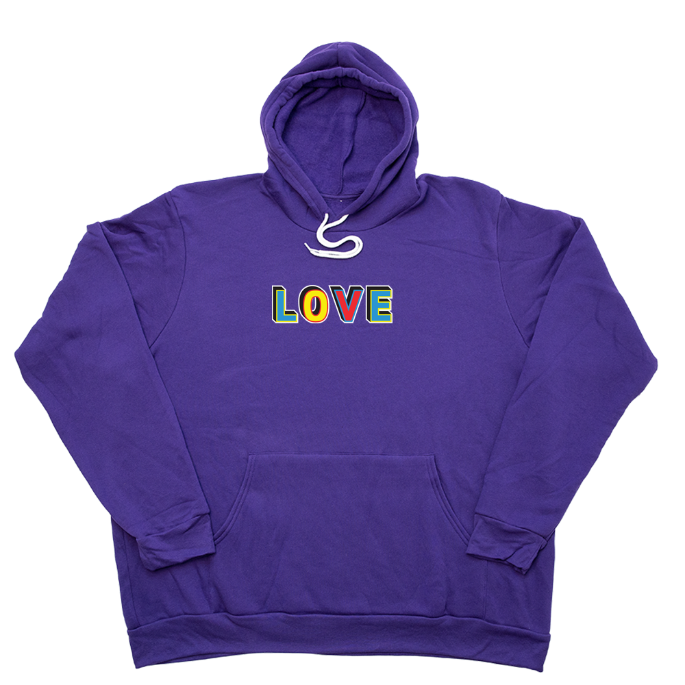 Purple Multicolor Love Giant Hoodie