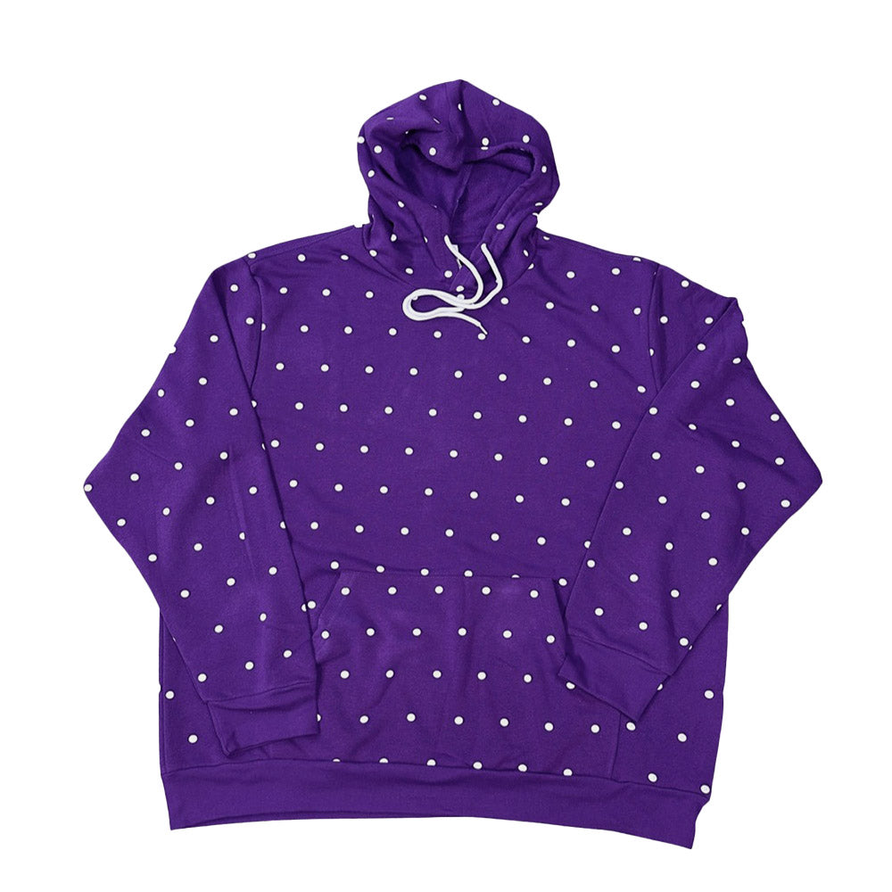 Polka Dot Giant Hoodie - Purple Dots