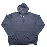 Heather Navy Heather Red Rose Giant Hoodie