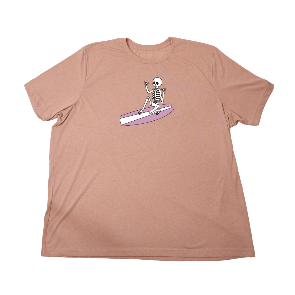 Skeleton Surfer Giant Shirt - Heather Sunset - Giant Hoodies