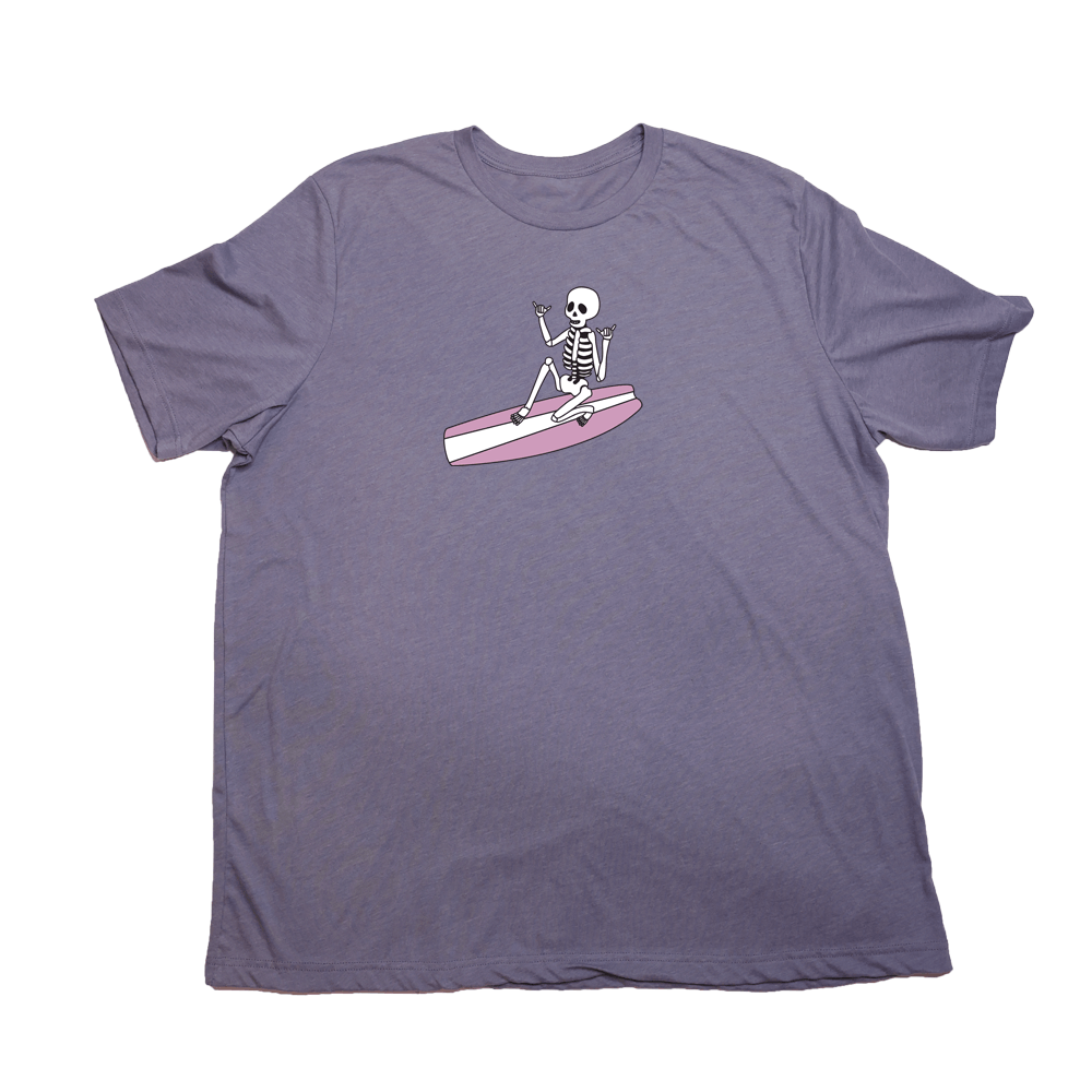 Skeleton Surfer Giant Shirt - Heather Purple - Giant Hoodies