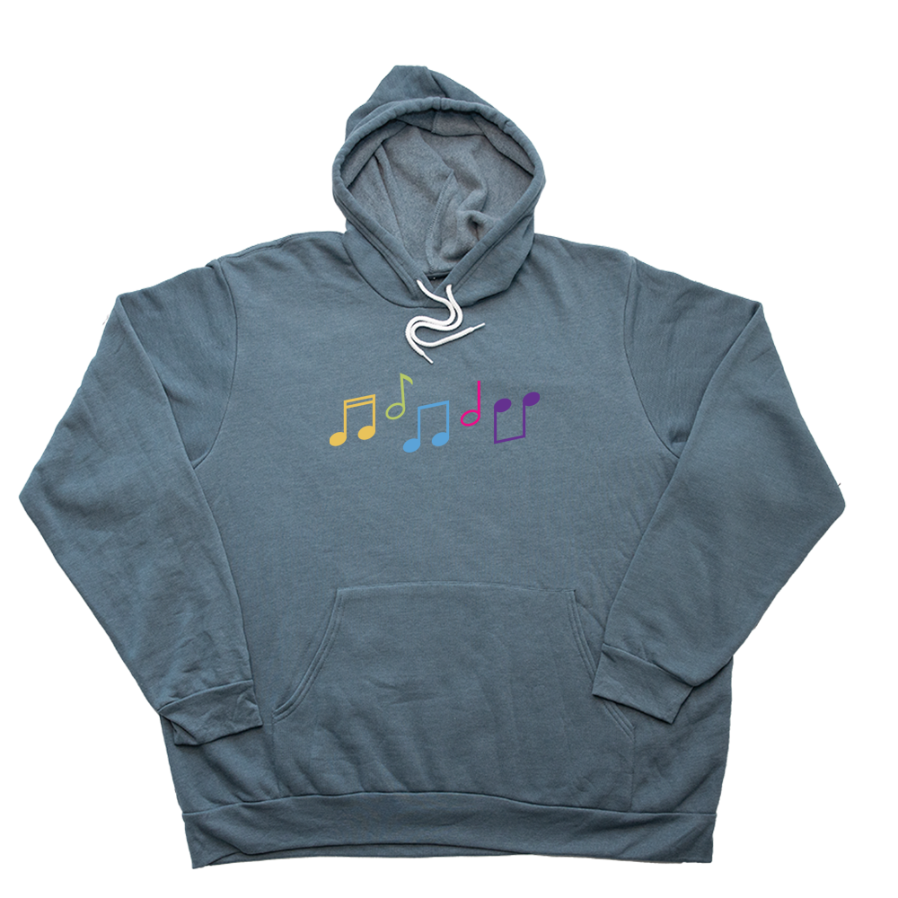 Slate Blue Music Notes Giant Hoodie