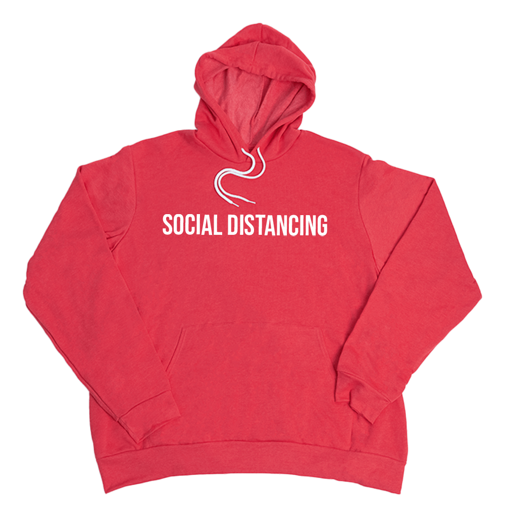 Social Distancing Giant Hoodie - Heather Red - Giant Hoodies