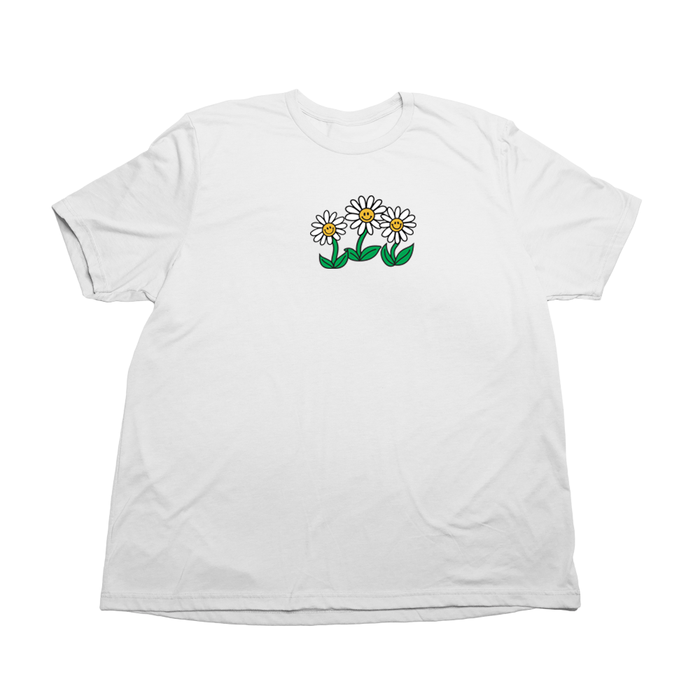 Solid White Daisy Flowers Giant Shirt