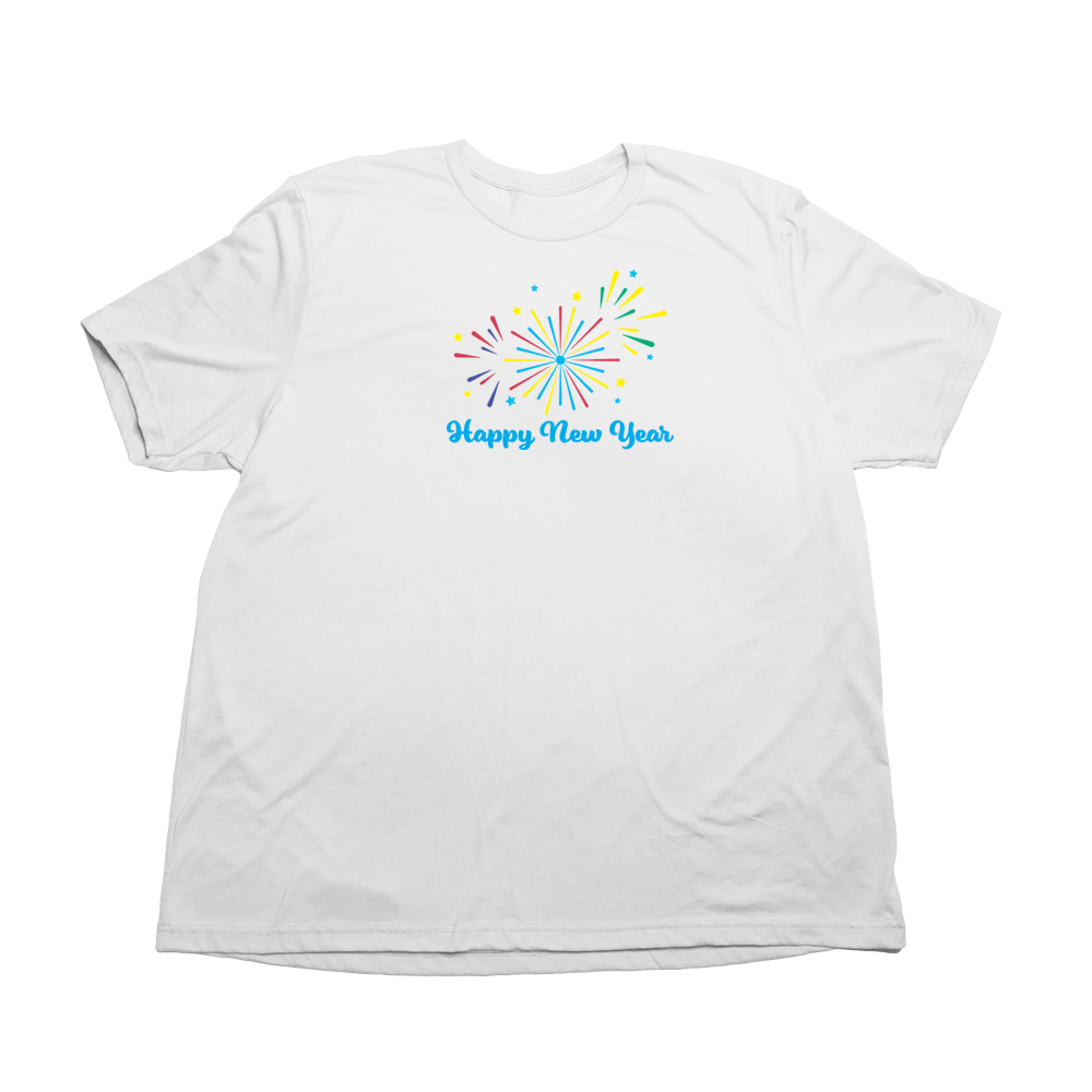 Solid White Happy New Year Giant Shirt