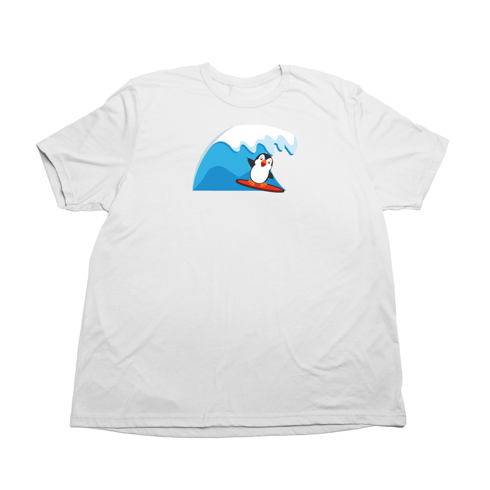 Surf Penguin Giant Shirt - Solid White - Giant Hoodies