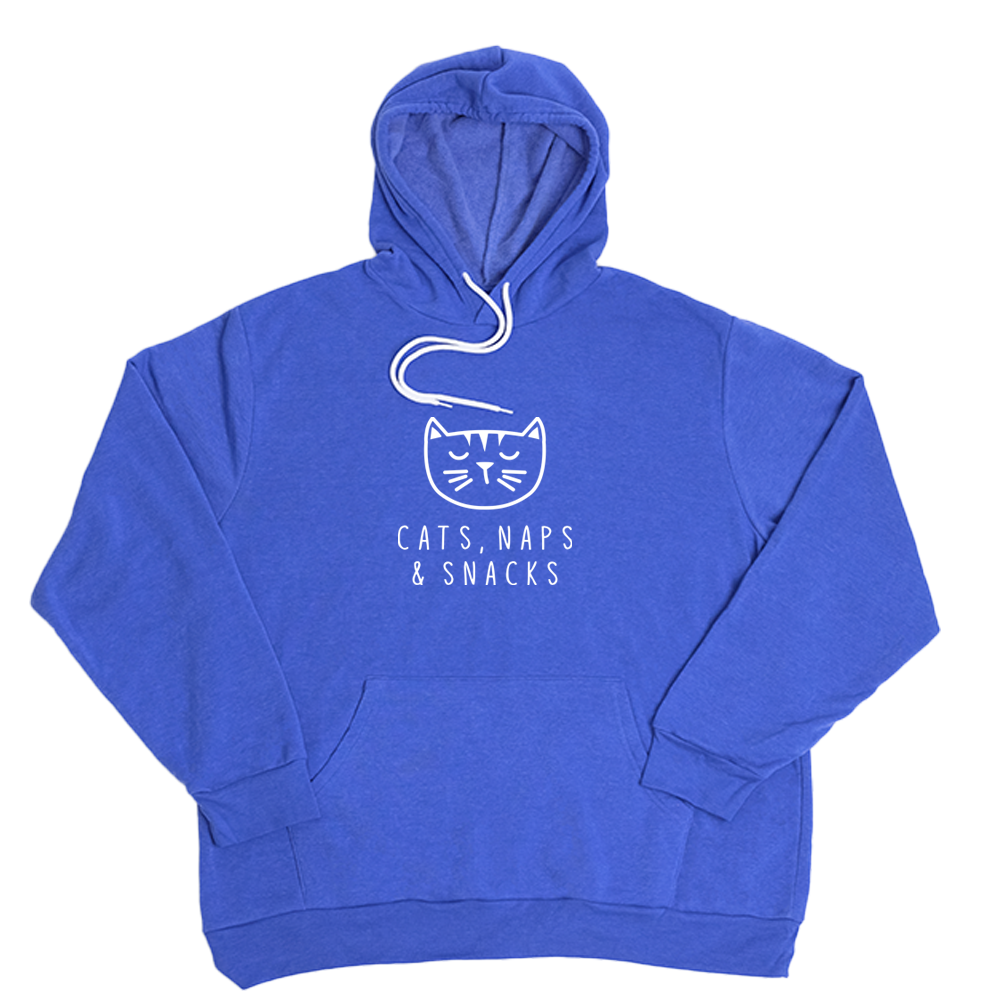 Very Blue Cats Naps And Snacks Giant Hoodie